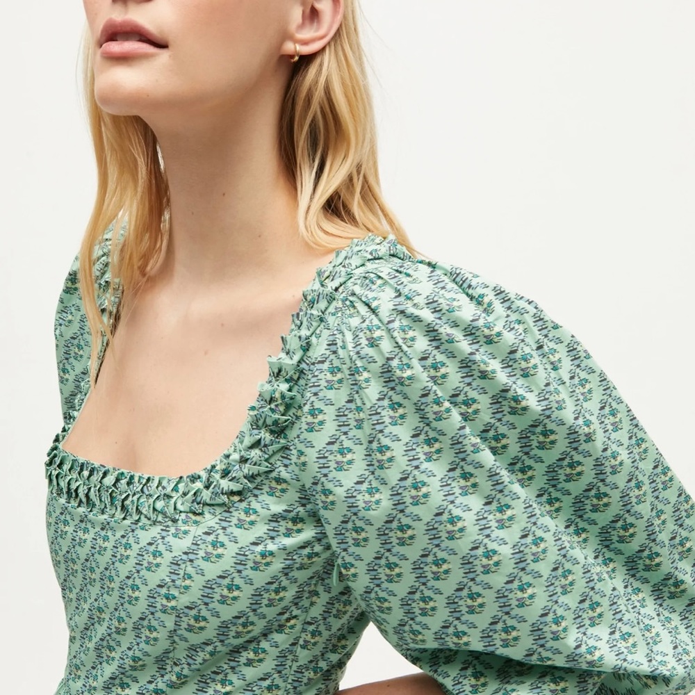 RHODE Daya dress in Jawahar Garden Mint Mini NEW - Picture 2 of 16